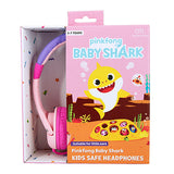Babyshark Lyserød Høretelefoner ca. 3-7 år