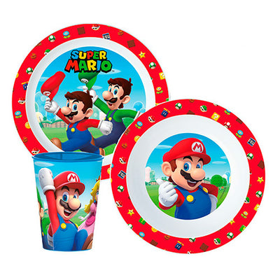 Super Mario 3-delt spisesæt krus/skål/tallerken