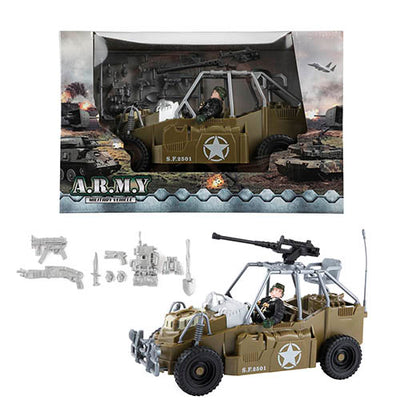 A.R.M.Y militær køretøj inkl. tilbehør legesæt