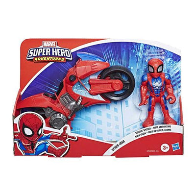 Spiderman figur incl motorcykel