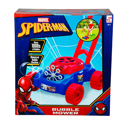 Spiderman elektronisk sæbeboble græslåmaskine