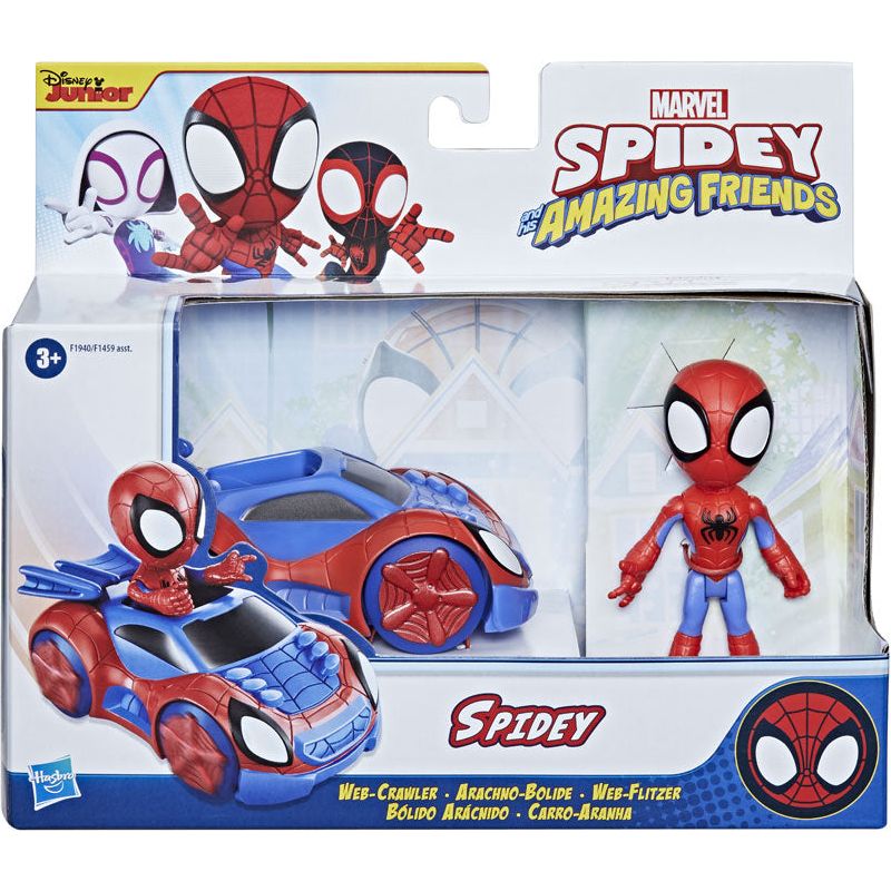 Spiderman figur+bil