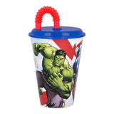 Avengers krus med sugerør 430ml