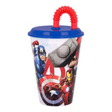 Avengers krus med sugerør 430ml